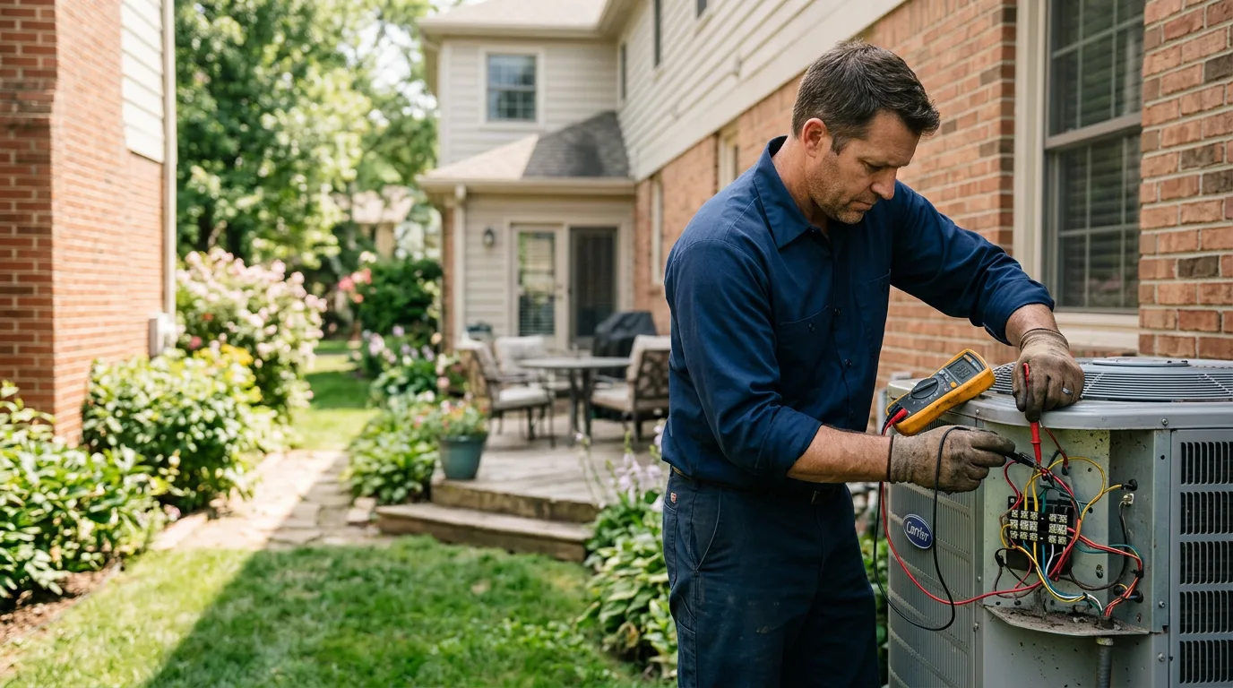 HVAC technician working near Deltaville, VA
